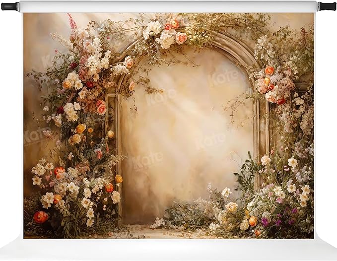 Kate Flower Wall Backdrops Arch Pregnant Wedding Party Supplies Photo Shoot Portrait Photo Background, 7x5ft