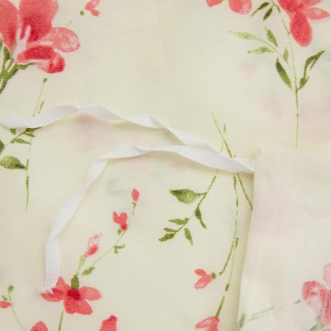 HighBuy Full Comforter Set Beige Pink Floral for Teen Girl Lightweight Bed Comforter Sets Full Size All Season Comforters Quilt Blanket Boho Chic Bedding Sets with 1 Comforter 2 Pillowcase