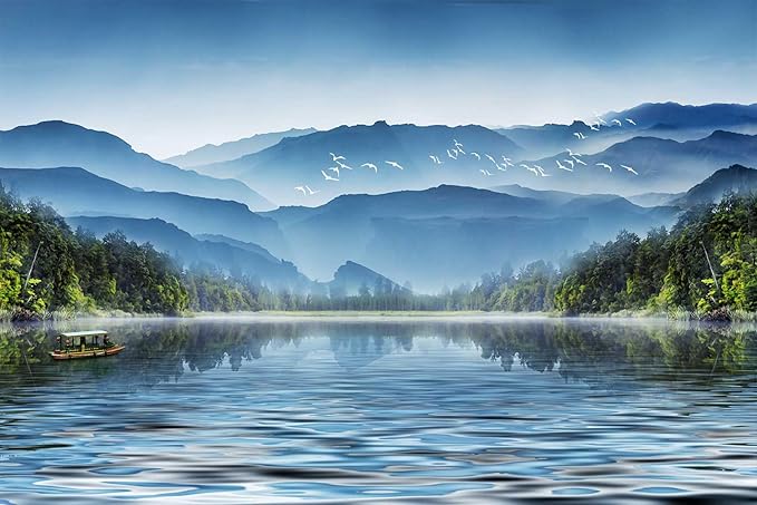 Large Wall Mural Birds Natural Landscape Wallpaper for Bedroom Living Room Rrestaurant