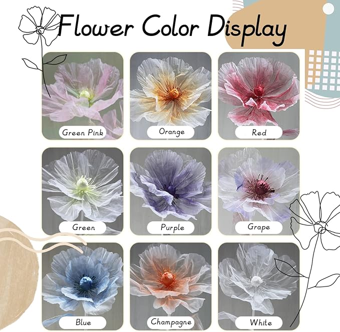 Giant Flowers for Decoration, 5.58 ft Big Artificial Organza Flower for Wedding Reception Birthday Christmas Party Backdrop Decor Photography Props Shop Window Display, Orange
