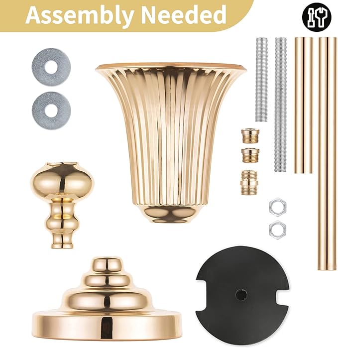 NUPTIO Flower Vase Centerpiece Wedding: 10 Pcs 26.7" Tall Gold Stand Metal Trumpet Vases for Wedding Party Table Decoartions