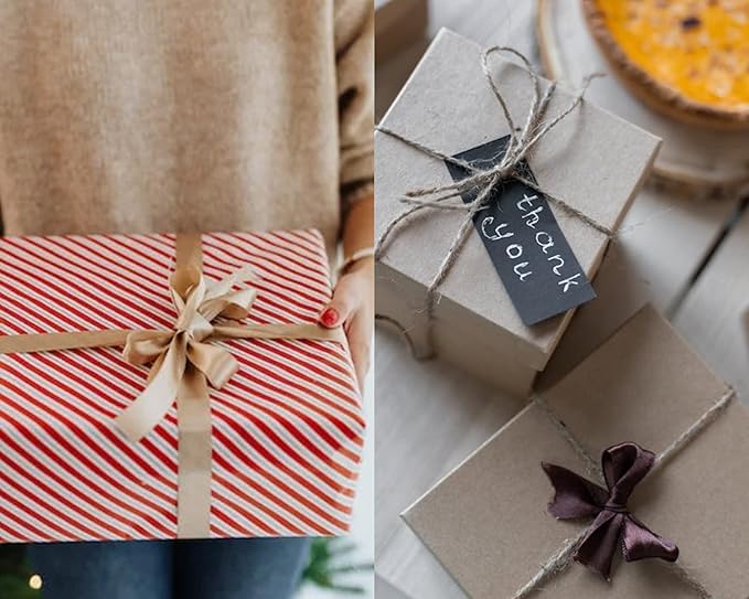 Double Face Brown Satin Ribbon 1 inch X 25 Yards Polyester Brown Ribbon for Gift Wrapping Very Suitable for Weddings Party Invitation Decorations and More