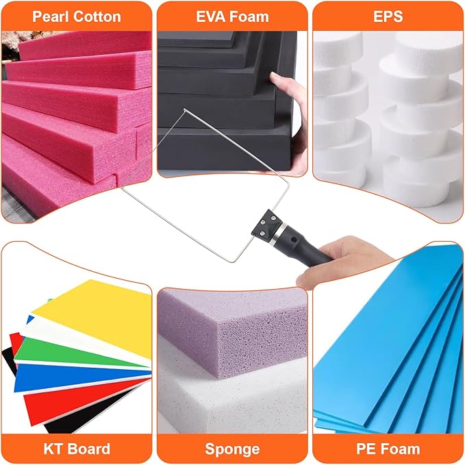 3 in 1 Foam Cutter Hot Wire Styrofoam Cutter Electric Styrofoam Cutting Tool with 3 Cutting Machine Pen for Foam Carving DIY Craft