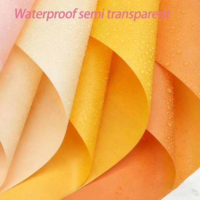 DNSGOOR 548Pcs Flower Wrapping Paper Kit with 200Sheets Waterproof Bouquet Wrapping Paper Decor Crowns 3D Butterfly Bouquet Pins Ribbons for Valentines Graduation Birthday Home Party