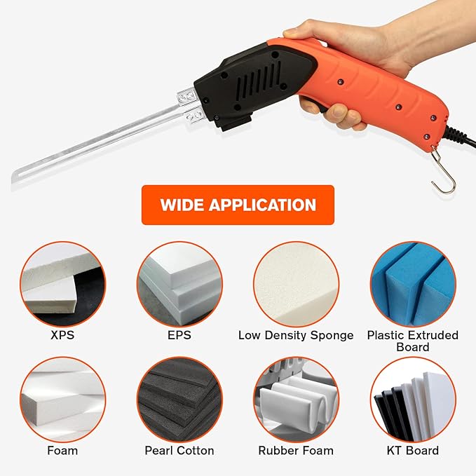 200W Air-Cooled, Electric Hot Knife - Foam Cutting Tool with Blades & Accessories Use Foam Cutter for Engraving and DIY Handmade