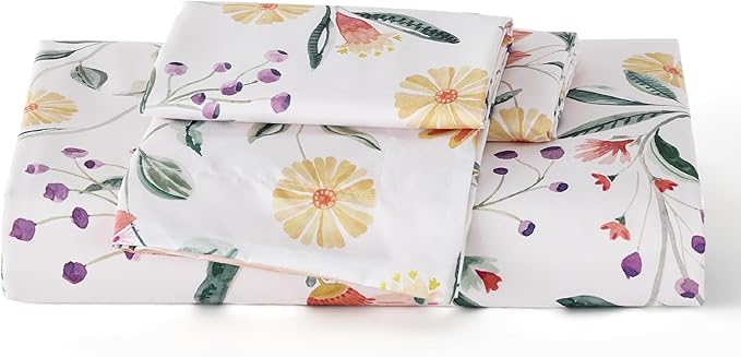 Bedsure Duvet Cover King Size - Reversible Floral Duvet Cover Set with Zipper Closure, 3 Pieces Pale Blush Bedding Set with 8 Corner Ties and 2 Pillow Shams 20"x36"