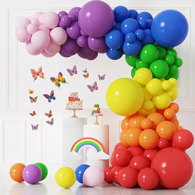 SAOROPEB 3D Butterfly Wall Decor, 24 Pcs Double Layer Butterfly Decorations for Party Decorations Locker Decor Refrigerator Decal, Reusable (Multicolor)