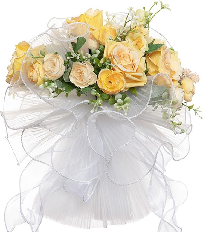 Ochine Bride & Bridesmaid Bouquets - Silk Hand Holding Flower Bouquet for Wedding, Bridesmaid, Valentines Day Decor