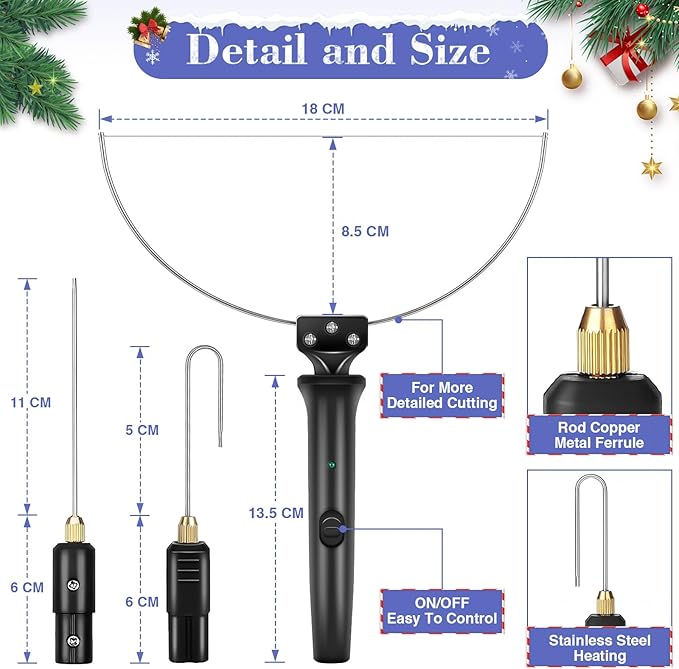 3 in 1 Foam Cutter, GOCHANGE Electric Cutting Machine Pen Tools Kit, 100-240V /18W Styrofoam Cutting Pen with Electronic Voltage Transformer Adaptor For Foam Cutting, Holes Digging, Details Handling