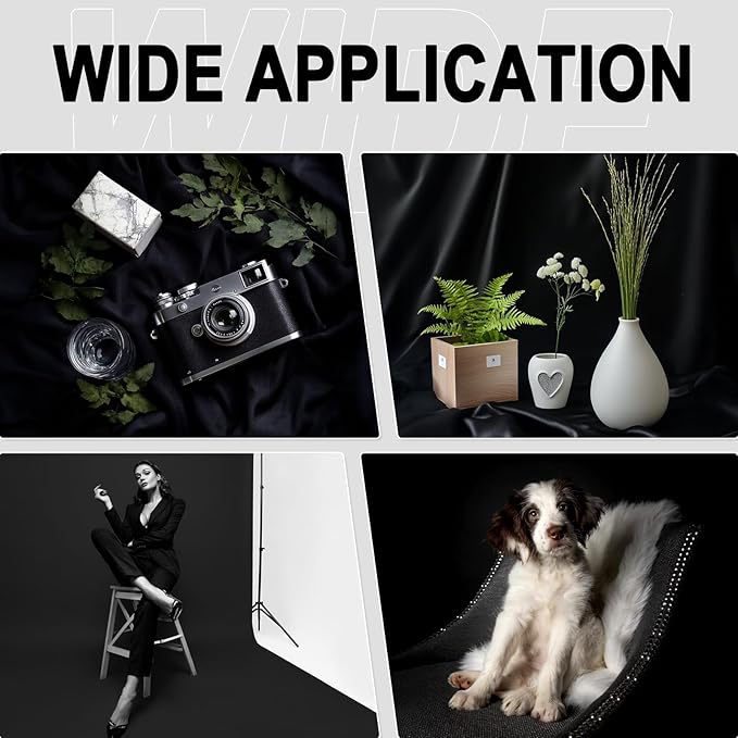 GFCC Black Backdrop - 10FTX12FT Black Photo Backdrop for Photoshoot Background for Photography Screen Video Recording Picture Background