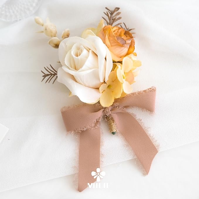 MEEDEE Peach Chiffon Ribbon 1 Inch Frayed Ribbons Orange Chiffon Silk Fringe Ribbon Thin Chiffon Ribbons for Crafts, Gift Wrapping, Wedding Invitation (3 Rolls 21 Yards)