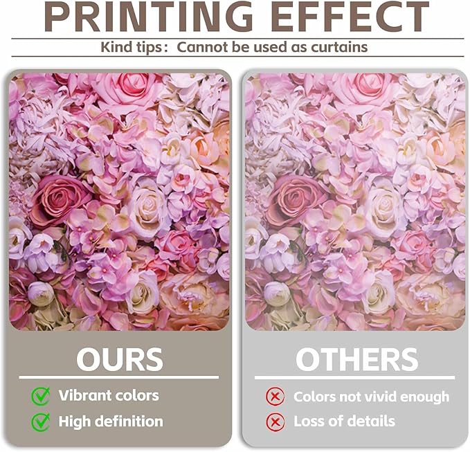 7x5ft Vinyl XMJJKUF Pink Floral Backdrop Flower Colorful Wedding Ceremony Girls Bridal Shower Background Birthday Party Decortaions Banner Portrait Photo Shoot Props