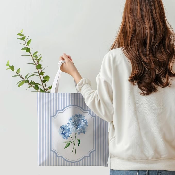 Floral Tote Bag, Floral Bag for Women, Reusable Grocery Bags Shopping Bags