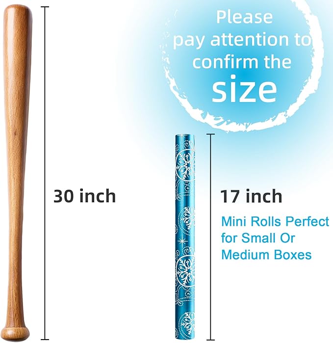 MAYPLUSS Christmas Wrapping Paper Roll - 17 Inch X 33 Feet- Christmas snowflake Bell Gift Holiday Pattern Foil Wrapping Paper Sheets Winter Gift Wrap for Holiday, Party, Birthday & Festive Decoration