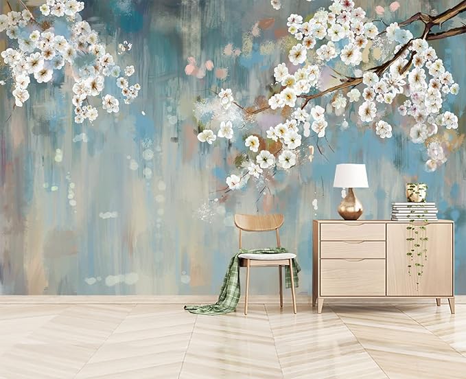 mangnolia Chinoiserie Wallpaper Wall Mural Wallpaper for Bedroom 178" x 117"