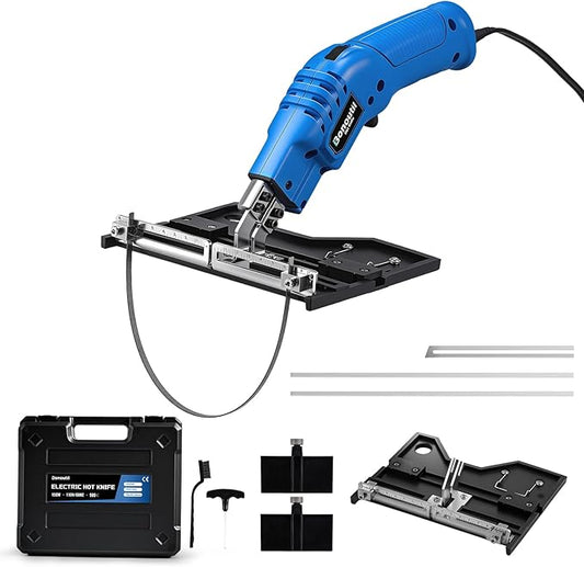 Electric Hot Knife with Grooving Blade Kit 150W 500℃ Craft Shears Foam Cutter for Styrofoam EVA, EPE, XPS, EPP, EPS, KT Board, Sponge