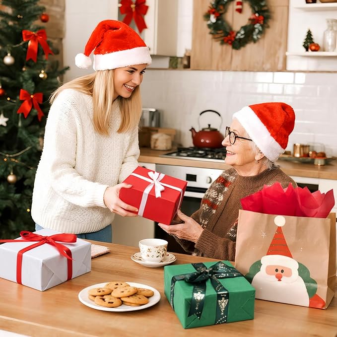 Simetufy Christmas Tissue Paper for Gift Bags, 360 Sheets 20 x 30 Inches Christmas Tissue Paper Sheets Bulk, Red Green and White for Gift Wrapping, Crafts, Birthday, Holiday Decor and DIY