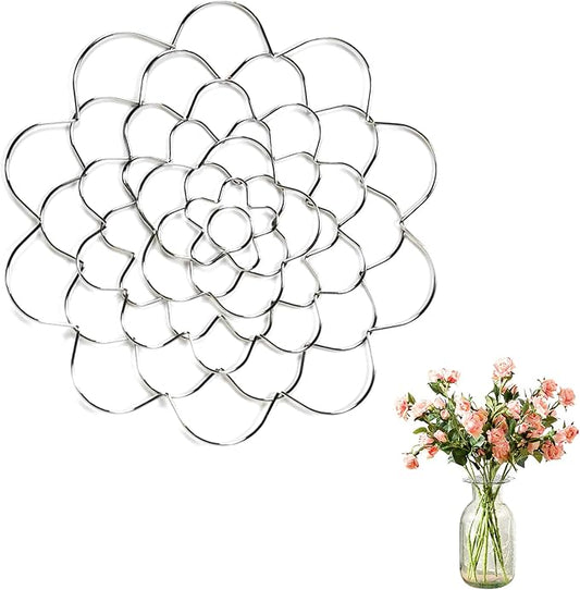 Flower Arrangement Holder Stainless Steel, Wire Flower Arranging Tool Flower Grid Flower Frog Wire Arranger for Vase Floral Stems Bouquets Plant Fixation (6inch) (1 PCS)