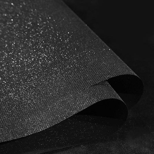 FWSA WRAPS Flower Bouquet Wrapping Paper Black 40 Sheets Waterproof Glitter Floral Wrapping Paper Sheets Handmade DIY Rose Flowers Gift Packaging Material 22.8X22.8 Inches (COLOR 1)