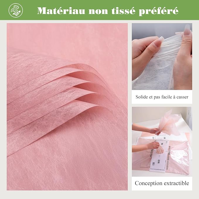 4 Packs 160 Sheets Waterproof Pleated Withdrawable Flower Wrapping Paper, Korean of Cotton Non-Woven Floral Bouquet Paper, 11.4" x 11.4", Gift Packaging for Flower Shops and DIY Fresh Flowers (Beige)