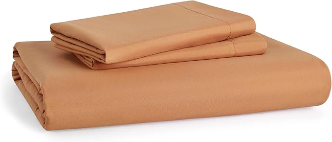 Bedsure Duvet Cover King Size - Soft Double Brushed Bedding Set for Kids & Adults, Zipper Closure, 3 Pieces, Includes 1 Duvet Cover (104"x90") & 2 Pillow Shams, NO Comforter, Burnt Orange