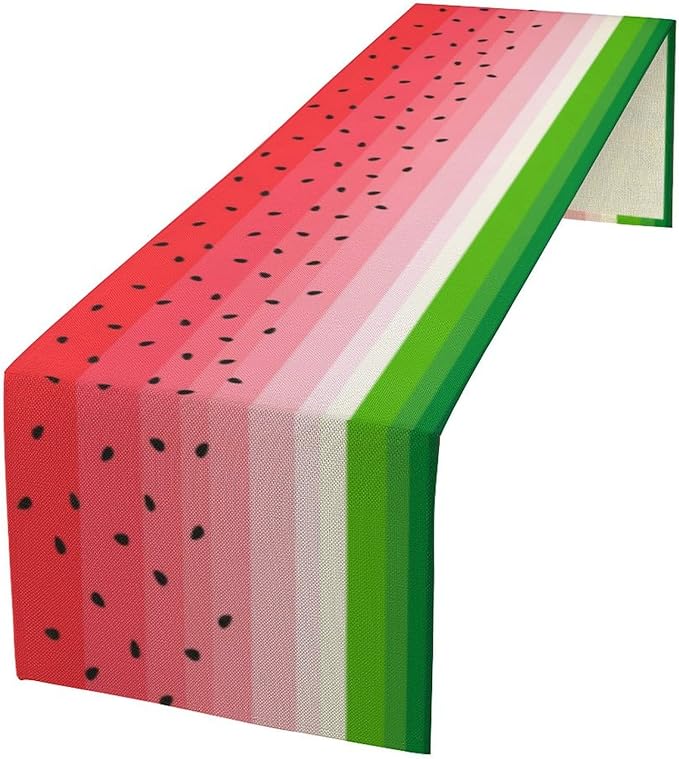 Watermelon Table Runner,Summer Fruit Tropical Birthday Party Decorations Dining Room Home Kitchen Table Decor 13 x 120In