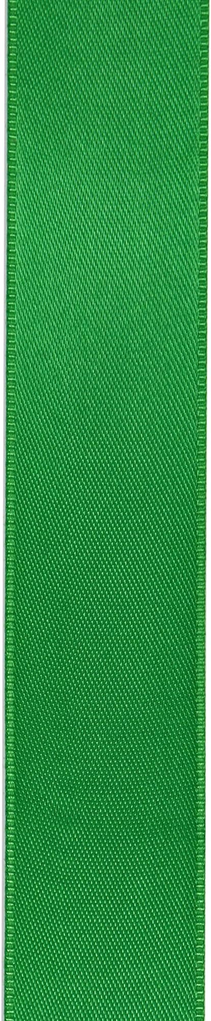 LIUYAXI Green Satin Ribbon, Double Faced 1/2" X Continuous 25 Yards Ribbons Perfect for Gift Wrapping Bows Bouquet Wedding Craft and More
