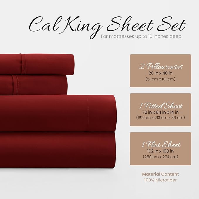 Linen Market 4 Piece Bed Sheet Set