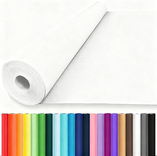 Vanhench 36" x 2520" (210') White Wrapping Paper Jumbo Rolls, White Kraft Paper Roll, Easel Painting Drawing Paper Roll Art Supplies, Gift Wrapping Chart Poster Bulletin Board Paper Roll 80GSM 55LB