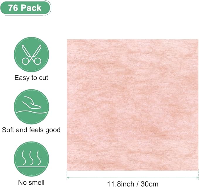 M METERXITY 76-Sheet Korean Cotton Wrapping Flower Paper, 11.8 Inch/ 30cm Waterproof Floral Wrapping Cotton Paper for Bouquets/Gift Packaging [Orange Pink]