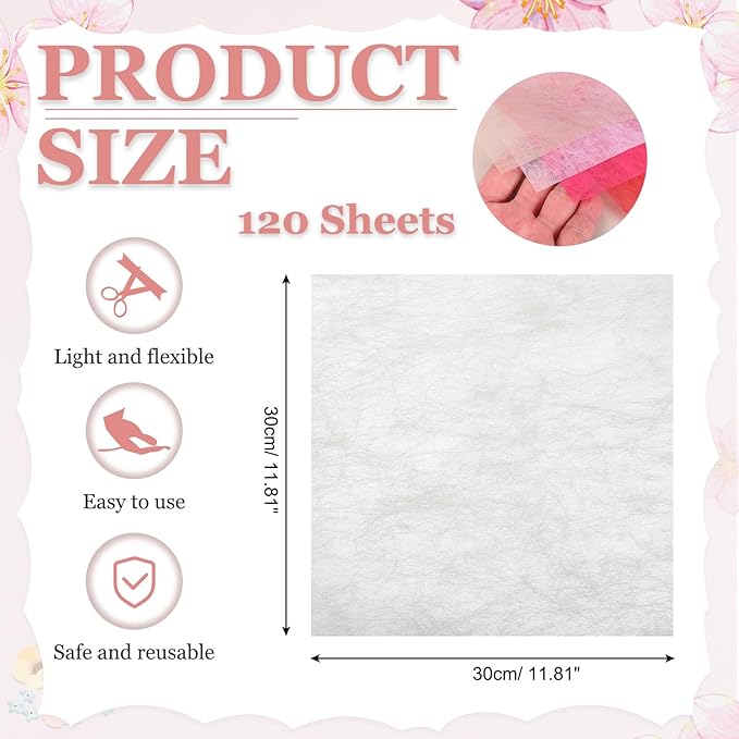 PATIKIL 11.8 inches Tissue Flower Wrapping Paper, 120 Sheets Waterproof Floral Bouquet Wraps Gift Packaging Tissue for Party Birthday Wedding Holiday Decorations Crafts, Green