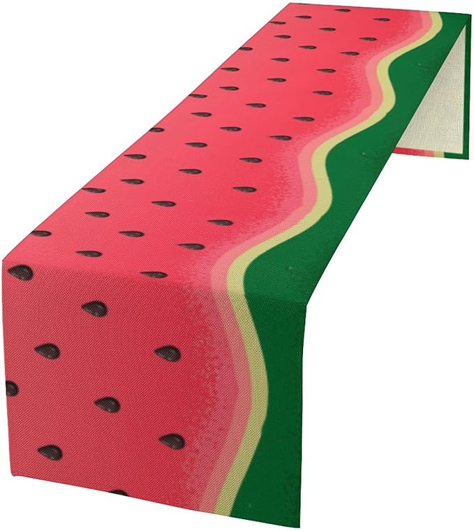 Watermelon Table Runner,Summer Fruit Tropical Birthday Party Decorations Dining Room Home Kitchen Table Decor 13 x 108Inches
