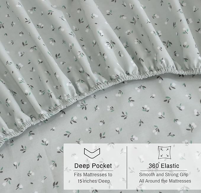 RUVANTI 100% Organic Cotton Sheets Split King, Percale Weave, GOTS Certified, 5-Piece Set, Deep Pocket 15", Crisp & Breathable, Soft Durable Bedding, Sábanas Algodón Orgánico – Bud Club