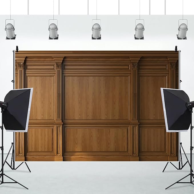 AOFOTO Vintage Room Inside Backdrop Classic French Frame Brown Walls Photo Background for Wedding Bridal Shower Party Banner Home Headboard Decor Wall Photo Studio Booth Props 6x4ft
