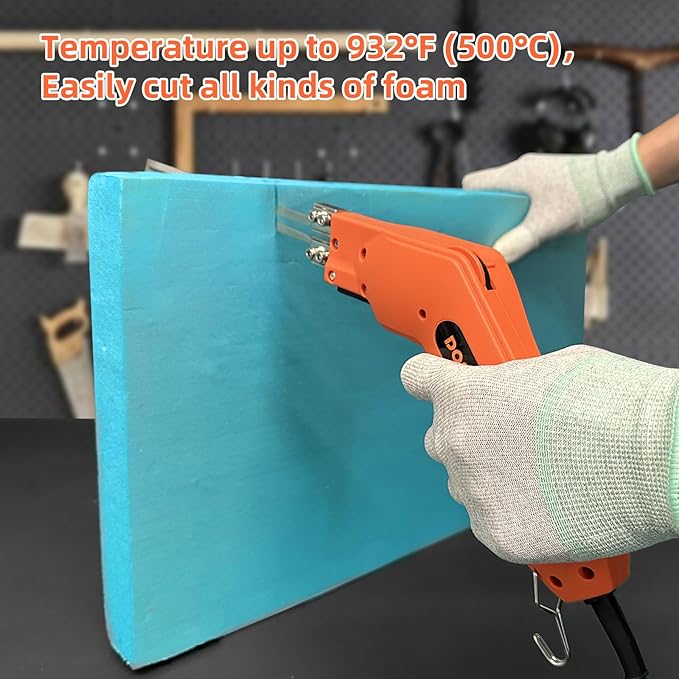 DOMINOX Hot Knife Foam Cutter, Foam Cutting Tool Kit, Heavy-duty Case Styrofoam Cutter for Cutting Foam Board Insulation, EPP, EPS, XPS, EVA, EPE, PU, KT Board, Sponge, Nylon