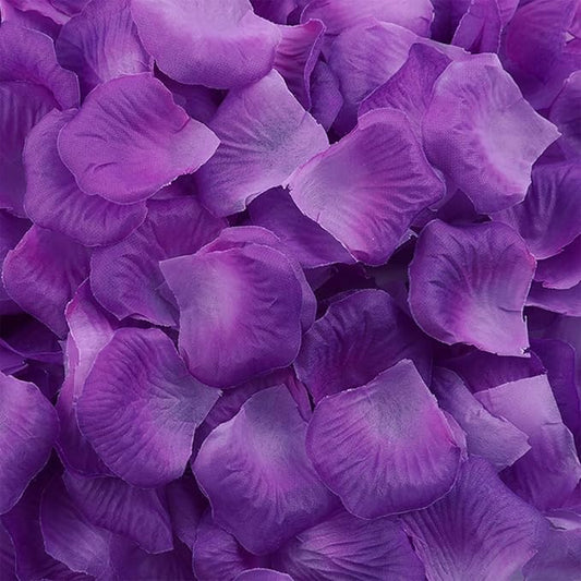1000 Pcs Artificial Fake Rose Petals,Flower Petals for Romantic Night, Engagement, Party, Wedding, Event Flower Decorations, in Bulk(Purple)