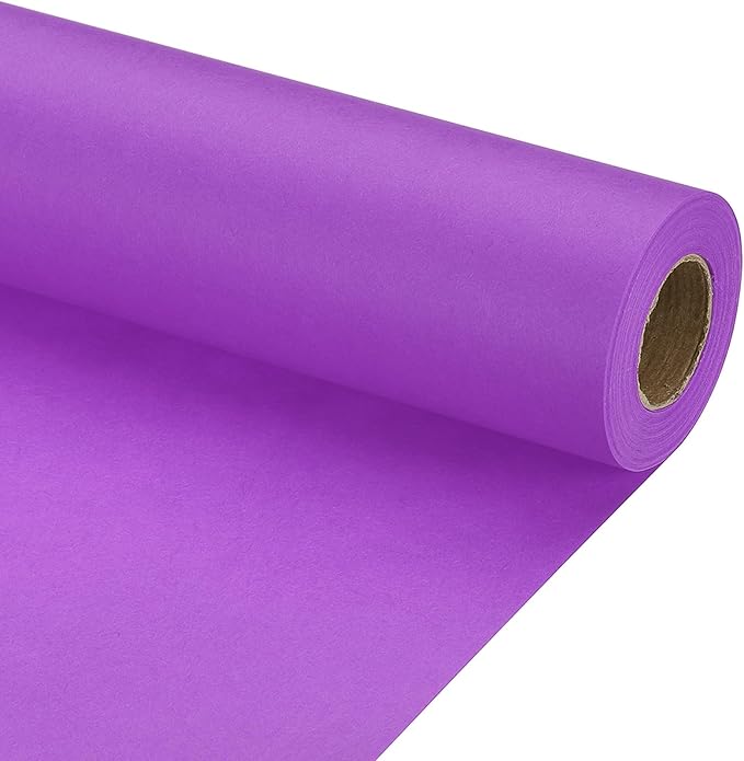 PATIKIL Wrapping Paper, 17" x 450"(37') 70 GSM Craft Paper Roll Kraft Packing Paper for Poster Bulletin Board, Gift Wrapping, Dark Purple