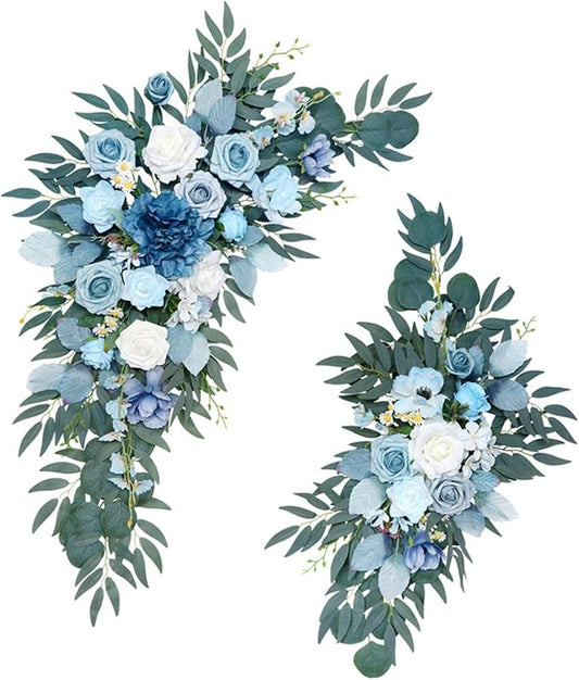 2 Pieces Handmade Artificial Flower Swag Simulation Flowers Floral Arrangement