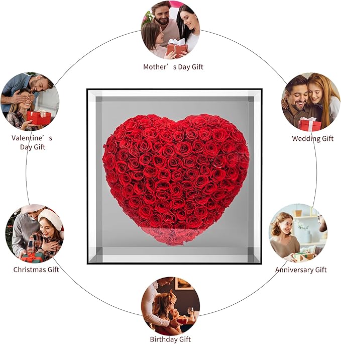 JoyFlower About 140pcs Preserved Roses Gift, Real Eternal Roses for Mom, Long Lasting Forever Flowers with Gift Box for Girlfriend Wife in Valentines Day Birthday Wedding Anniversary