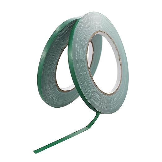 2 PCS Green Floral Tape, 0.25" Flower Stem Wrap Tapes, Waterproof Florist Tape - Multipurpose Adhesive Florist Tapes for Binding Fresh, Flower Bouquets and Floral Craft (98Ft/33Yd/Roll)