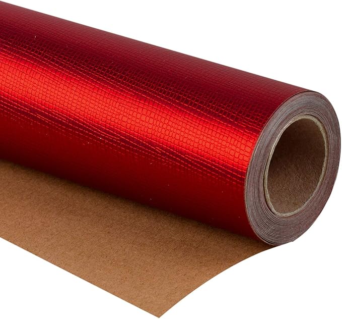 WRAPAHOLIC 30 Inch Red Wrapping Paper Roll - Jumbo Roll Passionate Red for Birthday, Holiday, Wedding, Baby Shower Wrap - 30 inch x 16.5 feet