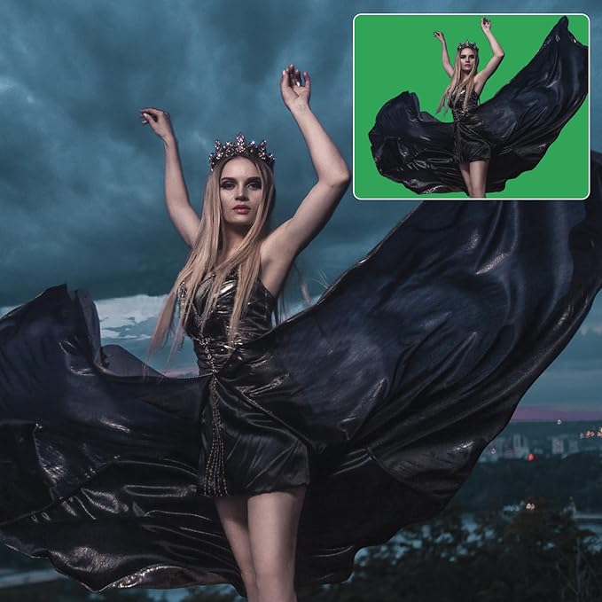 GFCC Green Screen - 10FTX12FT Green Screen Backdrop Photo Backdrop for Photoshoot Background for Photography Screen Video Recording Picture Background