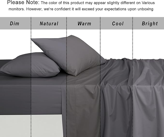 RUVANTI 100% Organic Cotton Sheets Full Size, Percale Weave, GOTS Certified, 4-Piece Set, Deep Pocket 15", Crisp & Breathable, Soft Durable Bedding, Sábanas Algodón Orgánico – Silver Filigree