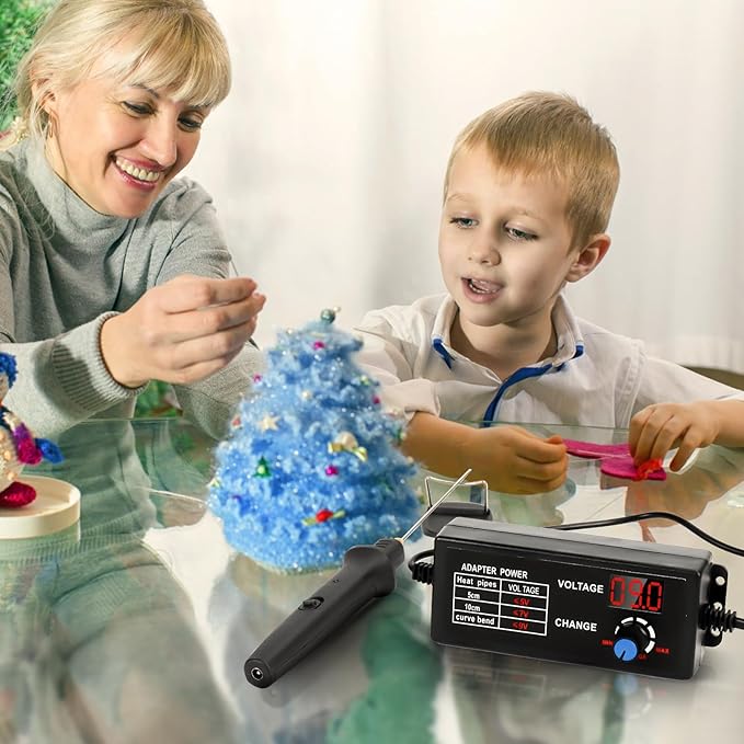 Foam Cutter Tool with Digital Voltage Controller, 100-240V /18W 4 in 1 Hot Foam Cutter Set with Marker Pen