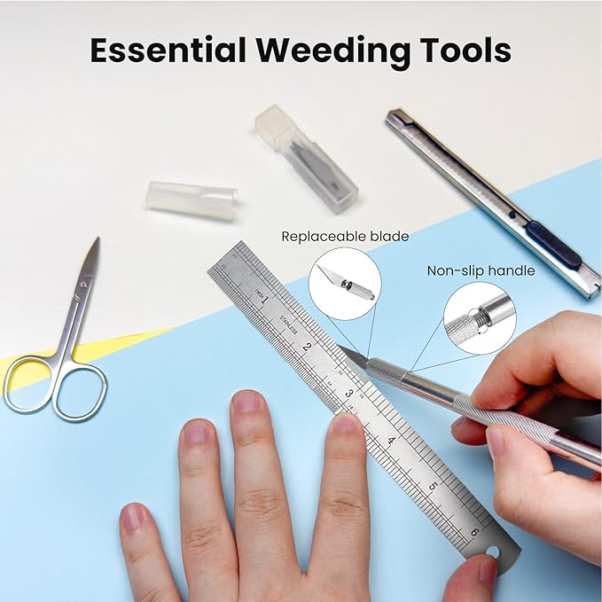 35 PCS Weeding Tools for Vinyl, Precision Craft Tools Set for Weeding Vinyl, Scrapbook Supplies Includes All Basics for Weeding, Scrapbooking, DIY Art