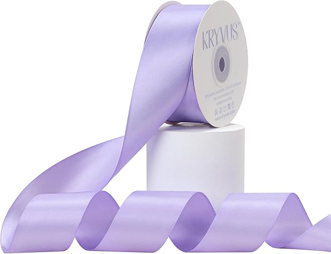 Lavender Satin Ribbon, 1.5 Inch X 25 Yards, Premium Satin Ribbon for Gift Wrapping, Crafts, Hair Bow Making, Sewing, Flower Bouquet, Wedding Party Decor