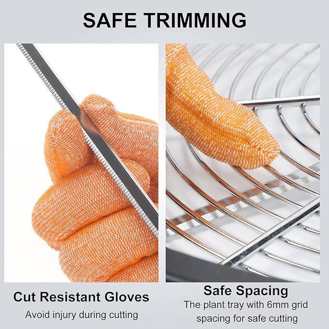 MELONFARM Bud Leaf Bowl Trimmer Twisted Spin Cut for Hydroponic Plant with Sharp Stainless Steel Blades (16 Inch)