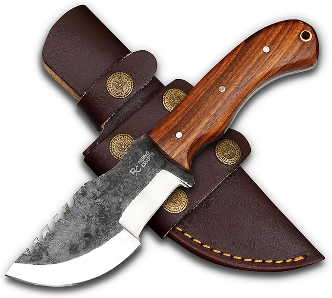 8.5 Inch Tracker Knife-Fixed Blade, Survival, Hunting, Full Tang, Tactical Knife-Handmade High Carbon Steel Skinning for Camping, Bushcrafting-Gift For Men