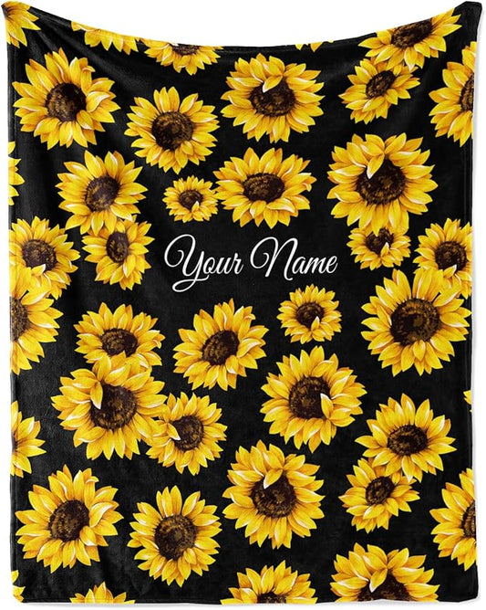 Jekeno Birthday Gifts for Women Customized Throw Blankets with Name for Mom Adult Kid, Personalized Gift for Daughter, Girls, Dad, Grandma 60"x80"
