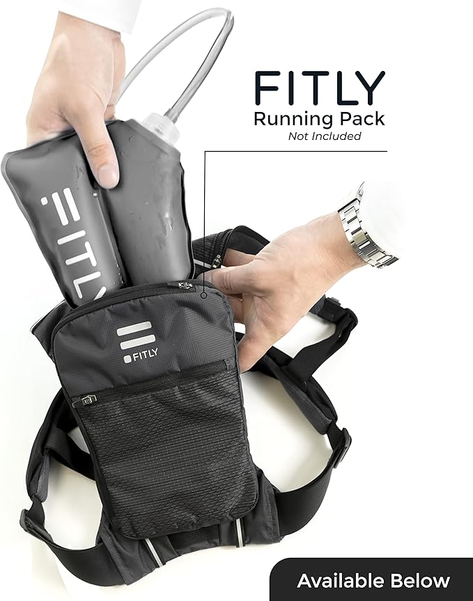 FITLY Soft Flask - Shrink As You Drink Soft Water Bottle for Hydration Pack - Folding Water Bottle Ideal for Running, Hiking, Cycling, Climbing & Rigorous Activity